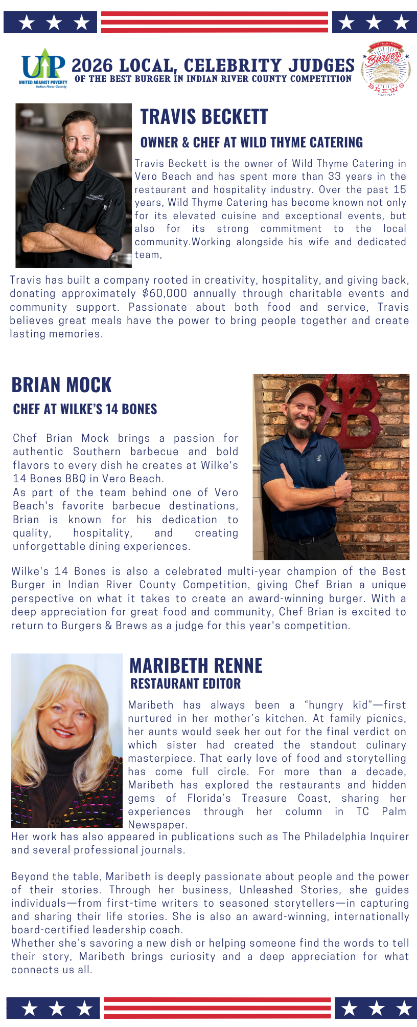 2026 Burgers & Brews Judges